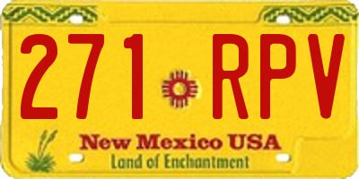 NM license plate 271RPV