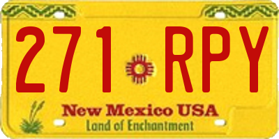 NM license plate 271RPY