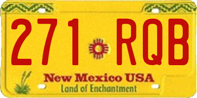 NM license plate 271RQB