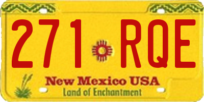 NM license plate 271RQE