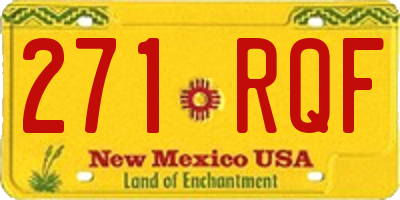 NM license plate 271RQF