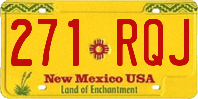 NM license plate 271RQJ