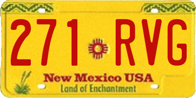 NM license plate 271RVG