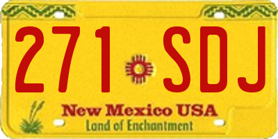 NM license plate 271SDJ