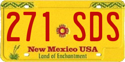 NM license plate 271SDS
