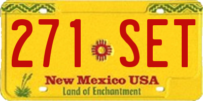NM license plate 271SET