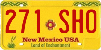 NM license plate 271SHO