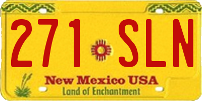 NM license plate 271SLN