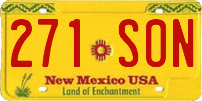 NM license plate 271SON