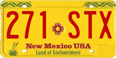 NM license plate 271STX