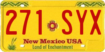 NM license plate 271SYX