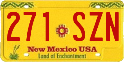 NM license plate 271SZN