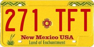 NM license plate 271TFT
