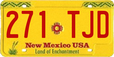 NM license plate 271TJD