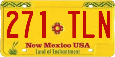 NM license plate 271TLN