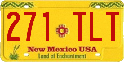 NM license plate 271TLT