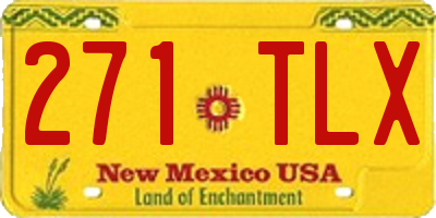 NM license plate 271TLX