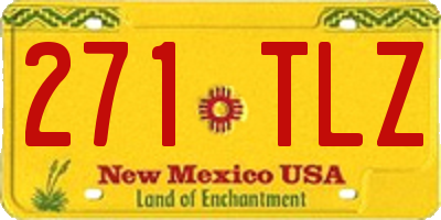 NM license plate 271TLZ