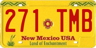 NM license plate 271TMB