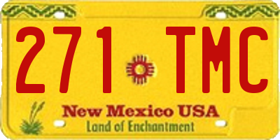 NM license plate 271TMC