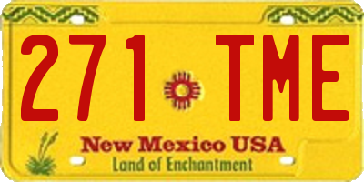 NM license plate 271TME