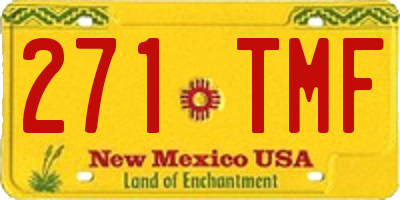 NM license plate 271TMF