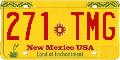 NM license plate 271TMG