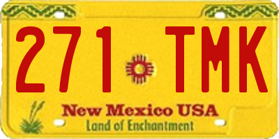 NM license plate 271TMK