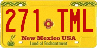 NM license plate 271TML