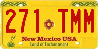 NM license plate 271TMM