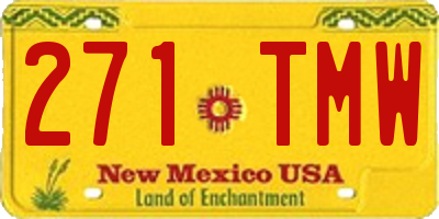 NM license plate 271TMW
