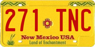 NM license plate 271TNC