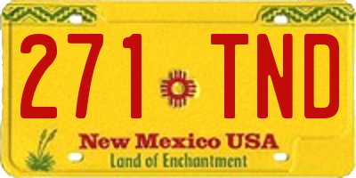 NM license plate 271TND