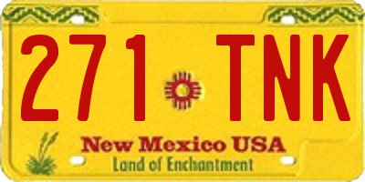 NM license plate 271TNK