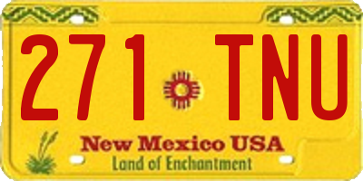 NM license plate 271TNU