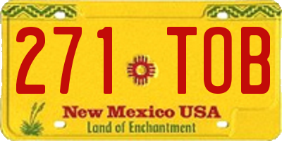 NM license plate 271TOB