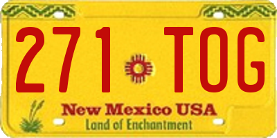 NM license plate 271TOG