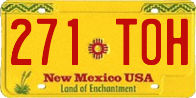 NM license plate 271TOH