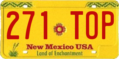 NM license plate 271TOP