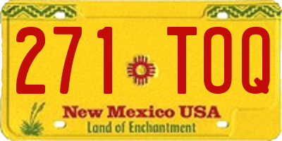 NM license plate 271TOQ