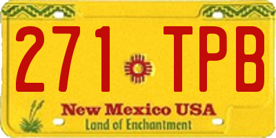 NM license plate 271TPB