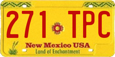NM license plate 271TPC
