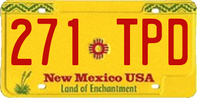 NM license plate 271TPD