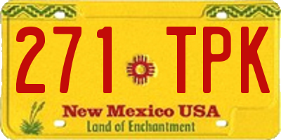 NM license plate 271TPK