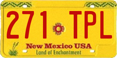 NM license plate 271TPL