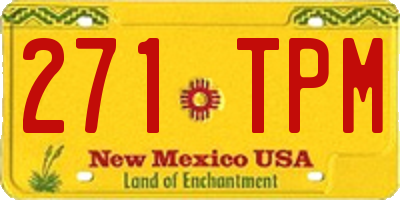 NM license plate 271TPM