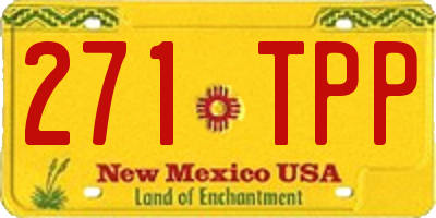 NM license plate 271TPP