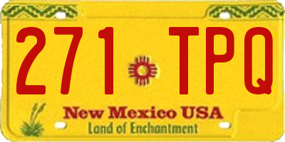 NM license plate 271TPQ
