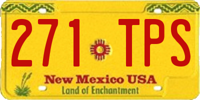 NM license plate 271TPS