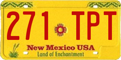 NM license plate 271TPT